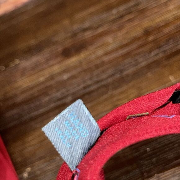 Vintage Fendi Red Tie with Shapes Silk Made in Italy - Picture 6 of 6